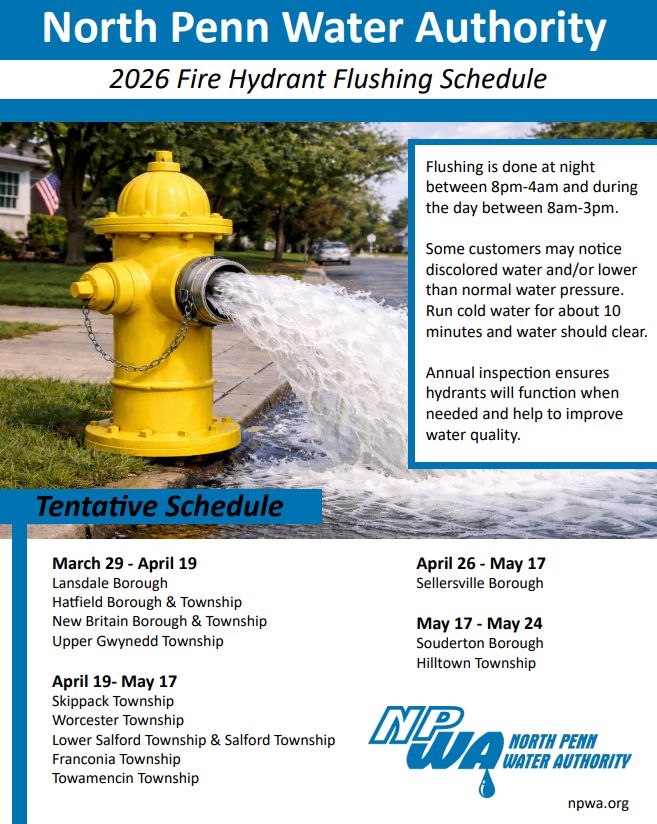 NPWA Hydrant Flush Schedule