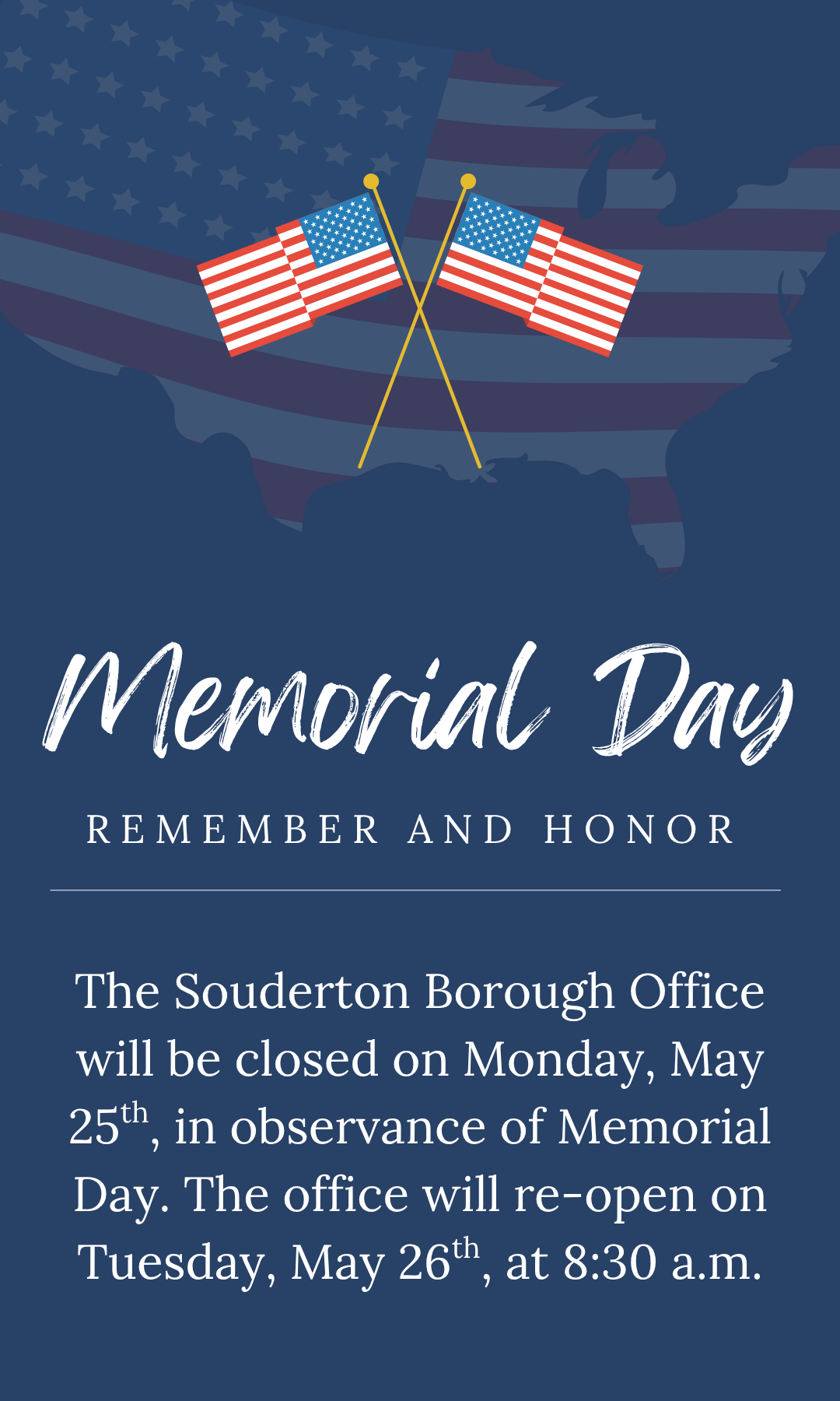 Memorial Day - Borough Office Closed
